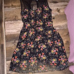 Black, flower dress